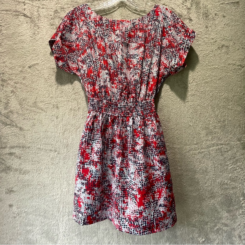 BCBGeneration Red Blue Dot pattern Dress Size XS